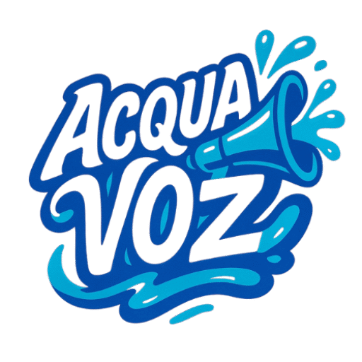 Logotipo da Acqua Voz, plataforma de mídia em água gratuita para marcas
